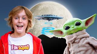 Baby Yoda amp Outer Space Adventures Fun Squad Compilation Video [upl. by Barnebas]