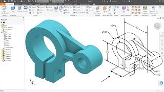 Autodesk Inventor Tutorial For Beginners Exercise 5 [upl. by Dreyer]