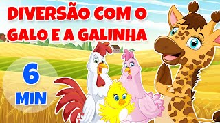 Diversão com o Galo e a Galinha  Giramille 6 min  Desenho Animado Musical [upl. by Tung888]