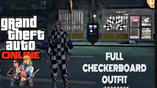 GTA 5 ONLINE  MODDED FEMALE CHECKERBOARD OUTFIT GLITCH [upl. by Napas]