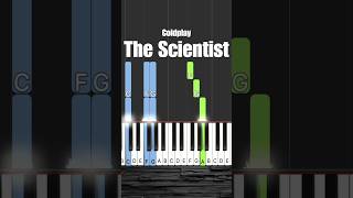 The Scientist by Coldplay EASY Piano Tutorial piano shorts [upl. by Amelia]