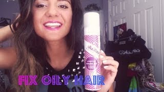 HOW to FIX OILY HAIR Dry Shampoo [upl. by Anitserp]