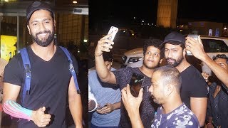 SANJU Actor Kamli Vicky Kaushal Spotted At Airport [upl. by Narih280]