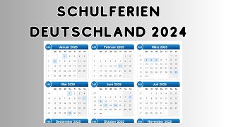 Schulferien Deutschland 2024 [upl. by Icram]