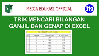 Trik Mencari Bilangan Ganjil Dan Genap Di Excel [upl. by Ttekcirc]