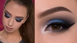 Dramatic Blue Smokey Eye Makeup Tutorial [upl. by Nosral]