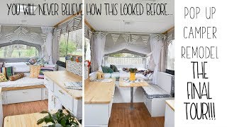 Remodeled Pop Up Camper Final Tour [upl. by Doralynn]