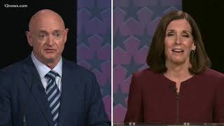 Sen Martha McSally and Mark Kelly debate before early voting in Arizona begins [upl. by Kciremed]