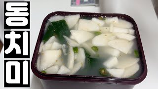 13  숙성하면 더 맛있는 동치미 만들기  자취생요리  브이로그  Vlog  황금레시피 [upl. by Nwahs619]