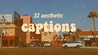 32 aesthetic captionsbio ideas for facebook [upl. by Ladnyk]