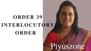 ORDER 39 INTERIM OR INTERLOCUTORY ORDER [upl. by Abagael726]