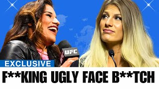 Julianna Peña amp Kayla Harrison WENT OFF at each other at UFC 307 [upl. by Inittirb]