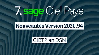 Ciel Paye 202094  Entrée en DSN du CIBTP [upl. by Enoob544]