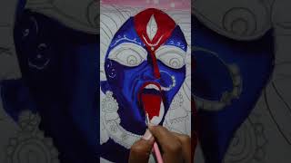 kali mata acrylicpainting trending viralvideo shorts trendingshorts jaimaahakalisong [upl. by Akcebar]