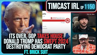 GOP WINS HOUSE Decision Desk CALLS IT Trump SWEPT 2024 NUKING Democrats wBrick Suit  Timcast IRL [upl. by Ecad496]