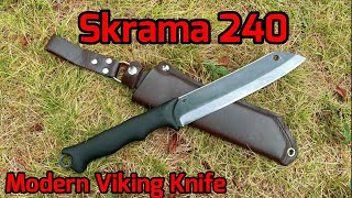 Skrama 240 Viking Knife Review Varusteleka Seax [upl. by Eseenaj]