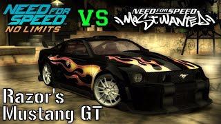 NFS No Limits VS NFS Most Wanted  Razors Ford Mustang GT [upl. by Mccafferty]