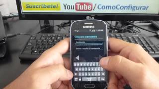 como registrarse en google play store Samsung Galaxy S3 Mini español Full HD [upl. by Filipe]