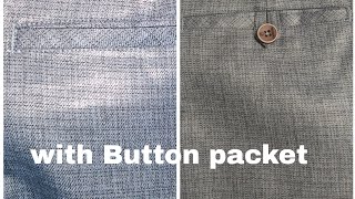 How to sew single welt Pant pocket with 1DIYstitching Tailors designer [upl. by Einaffets]