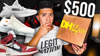 500 DHGATE SNEAKER CHALLENGE [upl. by Llednahs607]