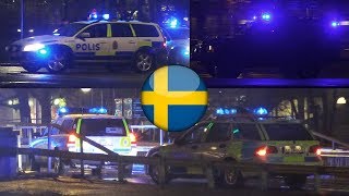 EU Göteborg 2017 Swedish Police Large VIP Escort [upl. by Arriaes]