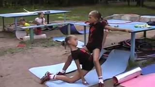 Dina and Arina training 2009  AverinaTwins [upl. by Odnomyar]