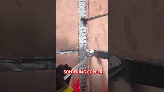 Soldering copper is so relaxing 😴 solder soldering copper asmr roof roofing youtubeshorts [upl. by Zimmerman943]