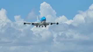 Martinair KLM Cargo livery Boeing 747400 Landing at Miami International Airport as MP6161 [upl. by Ester]