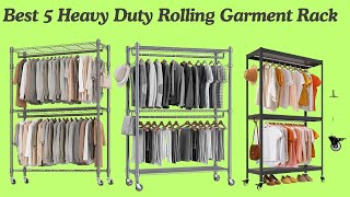 Best 5 Heavy Duty Rolling Garment Rack 2024 Best 5 Heavy Rolling Garment Rack reviewBuying Guide [upl. by Darwin]