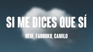 Si Me Dices Que Sí  Reik Farruko Camilo Lyrics [upl. by Eignat666]