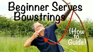 How to Centre Serve a Longbow String Beginner serves bowstrings How to do it guide [upl. by Suiratnod]