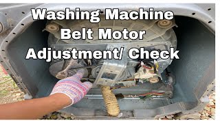 How to repair adjust a washing machine motor belt [upl. by Legnalos]