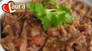 Frijoles refritos sin aceite Recetas Light Las Recetas de Laura Low Fat Refried beans [upl. by Philps]