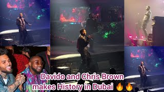 Watch the Exciting Moment Chris Brown brought out Davido to perform with Him in Coca Cola Arena [upl. by Mohr]