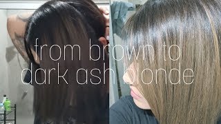 Dying My Hair Dark Ash Blonde Using Box Dye [upl. by Noira]