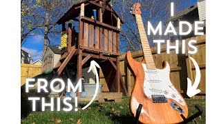 I built this GUITAR out of my kids’ PLAYGROUND They probably won’t mind [upl. by Artiek386]