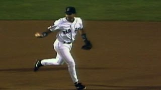 John Valentin turns a smooth unassisted triple play [upl. by Kenaz]