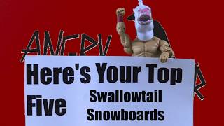 Top 5 Swallowtail Snowboards [upl. by Yevol]