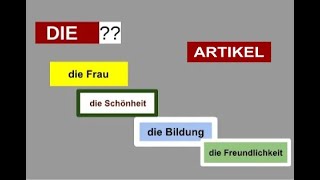 Regeln für Artikel Bestimmter Artikel quotdiequot [upl. by Dill]