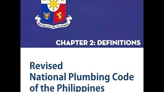 Plumbing Code Chapter 2 Definitions MP4 HD [upl. by Jahdol]