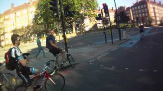 Another Red Light Jumping Cyclist Busted [upl. by Ariaz]