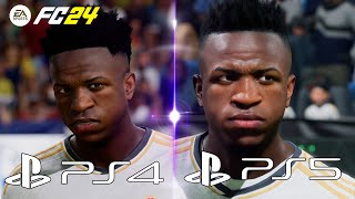 COMPARAÇÃO EA SPORTS FC 24 PS4 x PS5 [upl. by Albarran188]