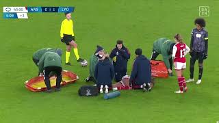 Vivianne Miedema stretchered off after nasty looking knee injury [upl. by Andres330]