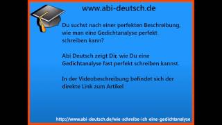 Gedichtanalyse  Aufbau  Beispiel  Interpretation [upl. by Tarkany928]