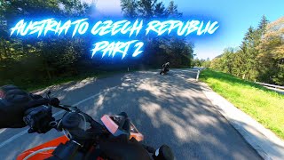 Group Ride from Austria to Czech Republic  KTM Super Duke 1290R RAW  Part 2 insta360 [upl. by Towbin526]