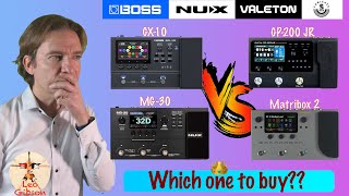 BOSS GX10 vs GP200 jr vs NUX MG30 vs Mtribox 2 which one to buy [upl. by Hatfield]