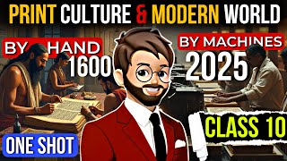 Print Culture and The Modern World Class 10 full chapter  Animation History One Shot [upl. by Rochella]