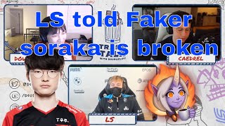 LS told Faker Soraka is broken and this is how he reacted with Caedrel and Doublelift [upl. by Ailima]