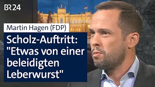 Martin Hagen FDP ScholzAuftritt – quotEtwas von einer beleidigten Leberwurstquot  Kontrovers  BR24 [upl. by Conner]