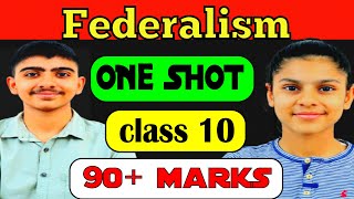 Federalism Class 10 cbse ONE SHOT important notes [upl. by Chapell]